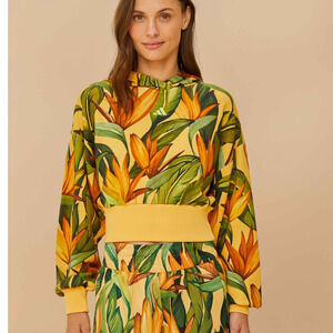 NEW ADIDAS FARM RIO Birds of Paradise Semi Spark Tropical Hoodie XS